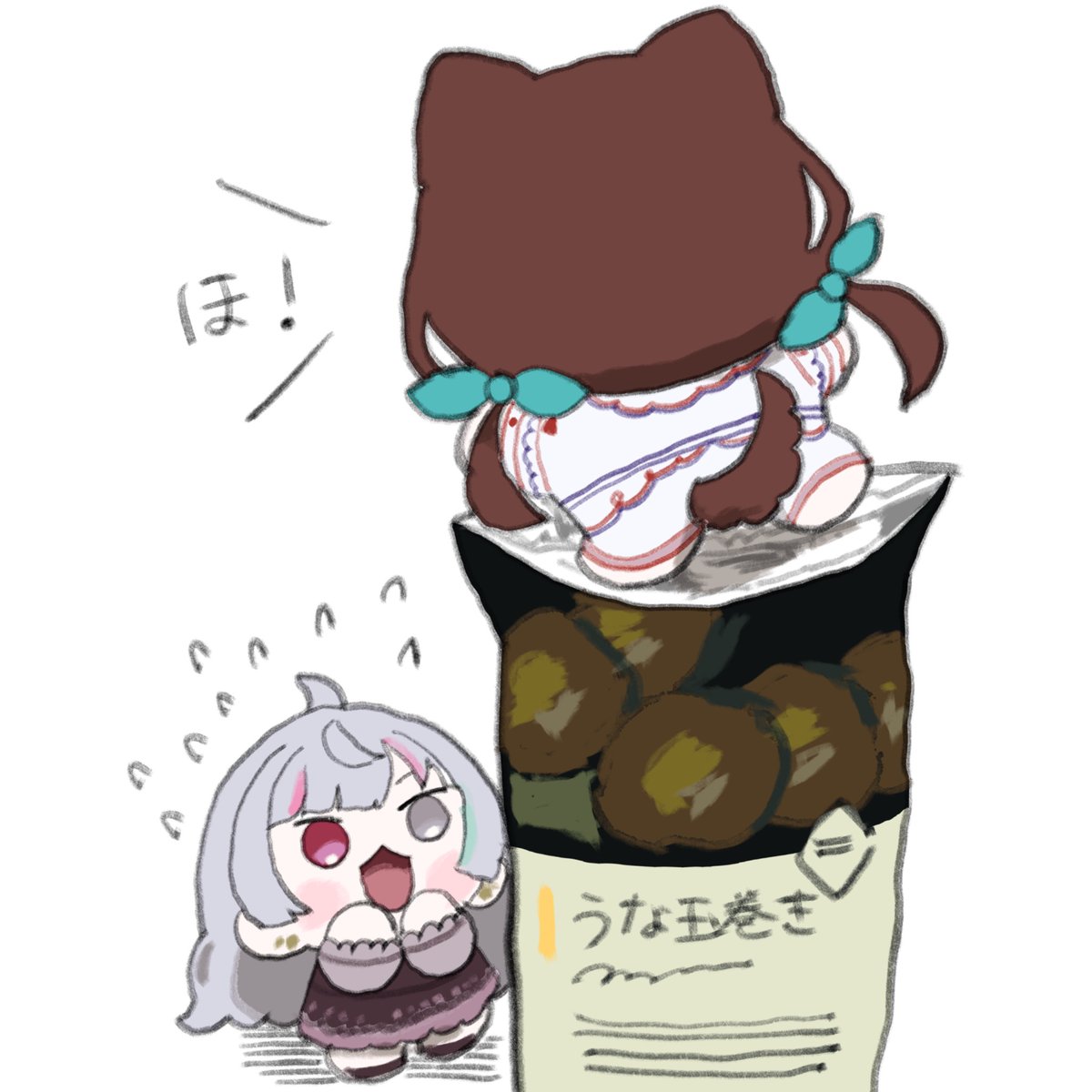 Nitto0v0's tweet photo. まるぬい劇場
 #もぐもぐオッドアイ https://t.co/mgpNFIaYIn