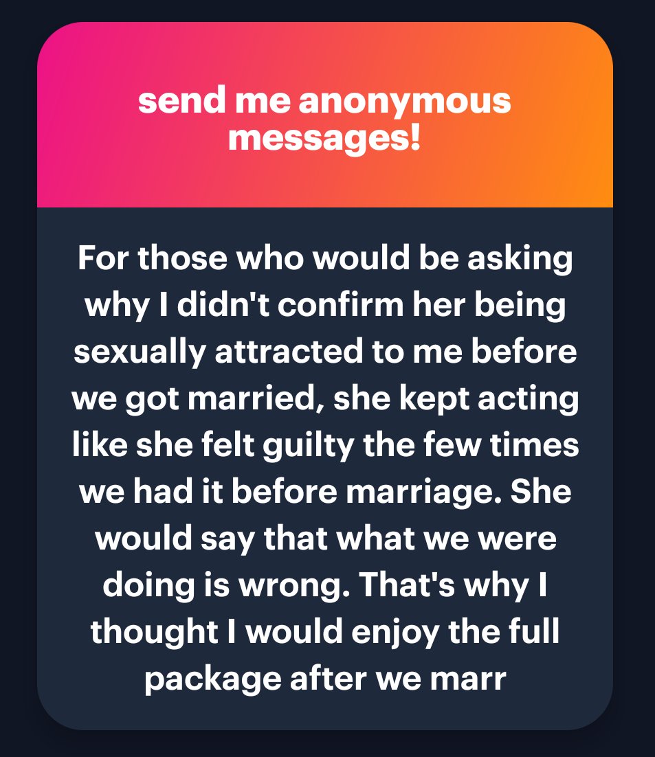 arojinle1's tweet photo. People are really going through a lot. To the person who sent this, I'm sorry I didn't check my NGL since. https://t.co/Ee1HDxmhSC