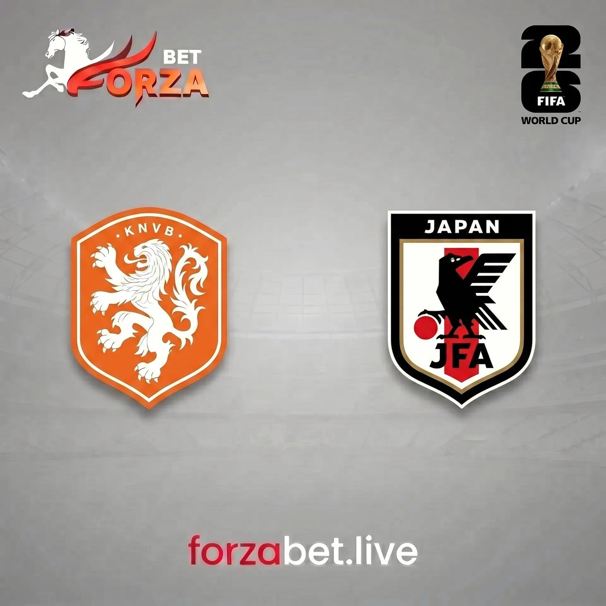 FORZABETCASINO's tweet photo. ⚽ World Cup Showdown!

🇳🇱 Netherlands vs 🇯🇵 Japan

Two attacking teams, one big battle. Who are you backing? 👇🔥

#WorldCup2026 #ForzaBet #FootballPredictions #Netherlands #Japan https://t.co/tksfs3tSX1