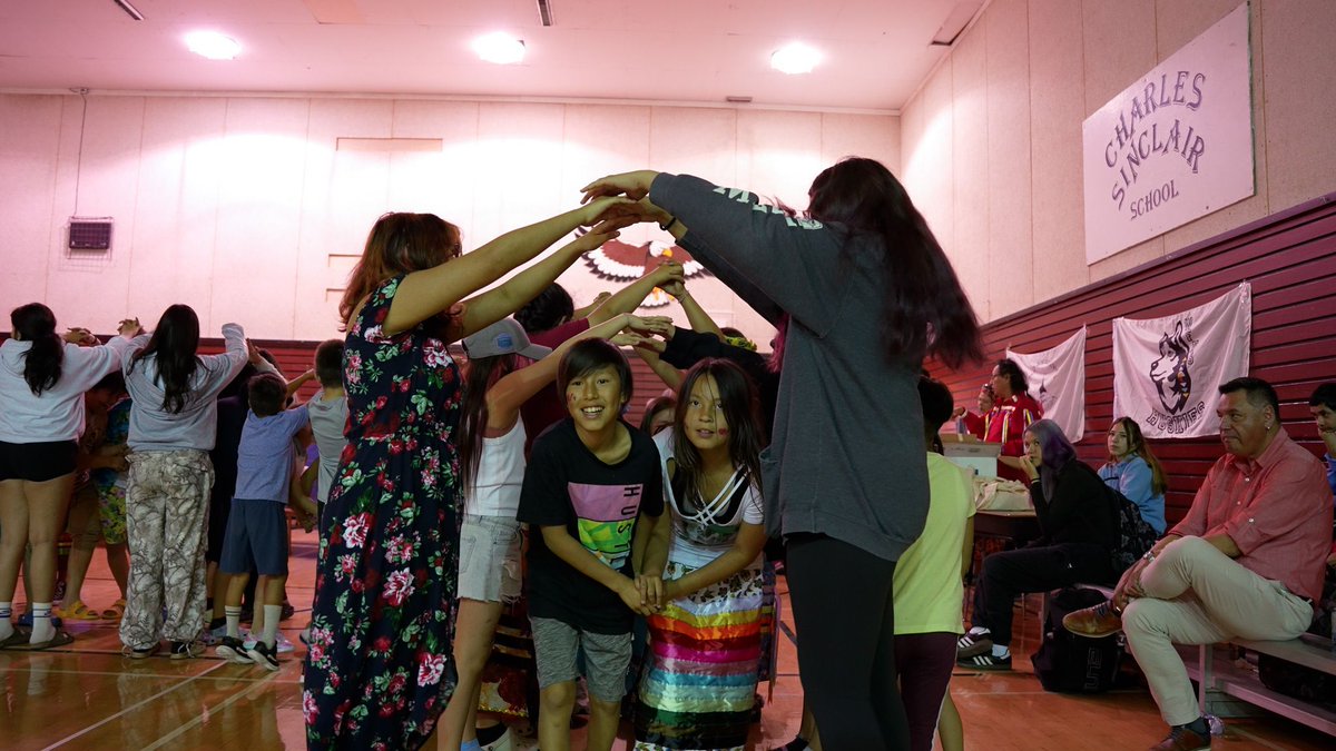 mfnerc's tweet photo. On June 2, students from MFNERC and MFNSS schools gathered at Charles Sinclair School in Fisher River Cree Nation for the 3rd Annual First Nations Youth Celebration of Our Languages. Through songs, skits, games, art, and more, students proudly showcased their language learning. https://t.co/g8WGjJVltQ