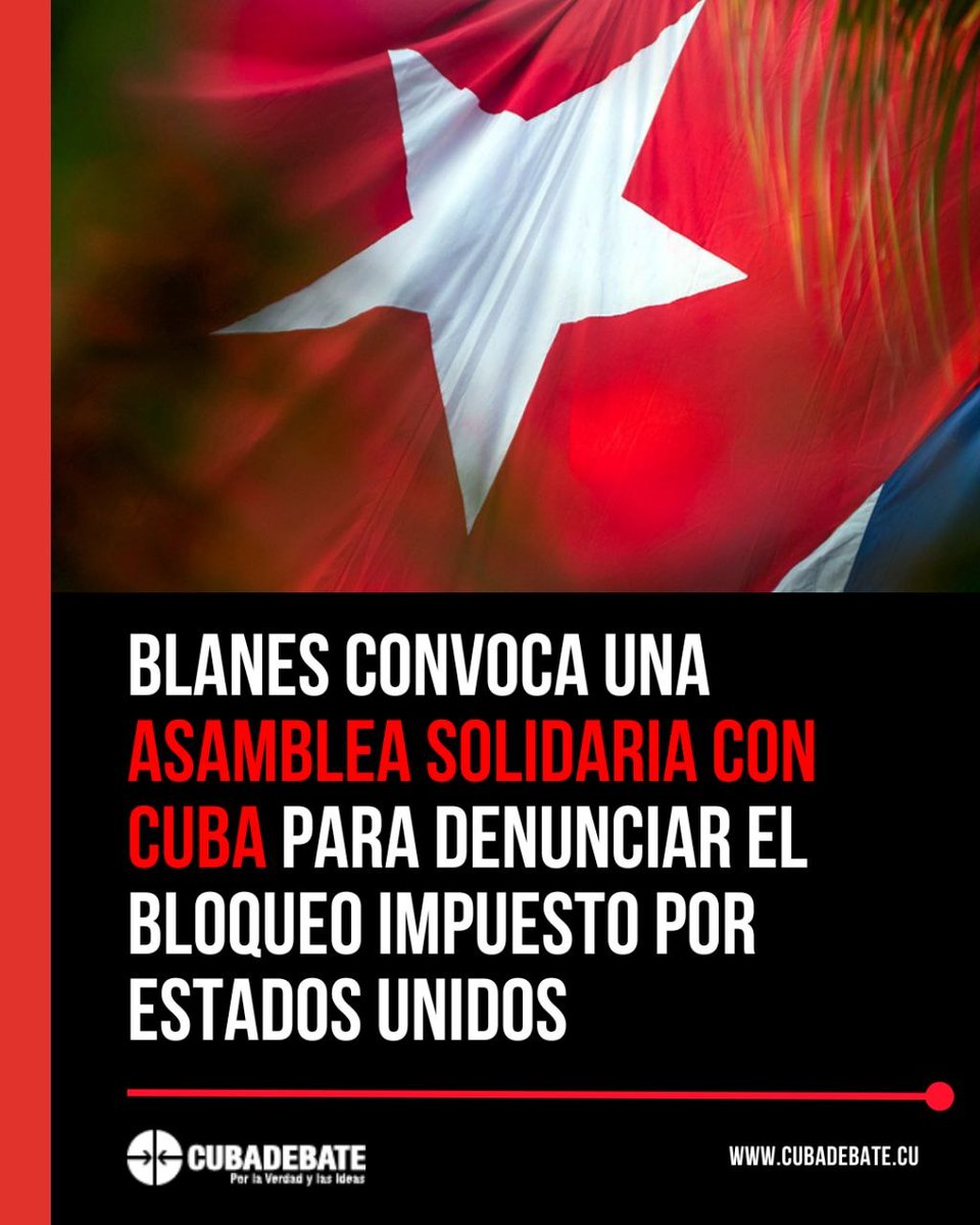 RebecaCubanita's tweet photo. #CubaNoEstáSola
Blanes con #Cuba y su Revolución
#TumbaElBloqueo 
🤝🇨🇺
@DiazCanelB 
@DrRobertoMOjeda https://t.co/a4jhKatzQd