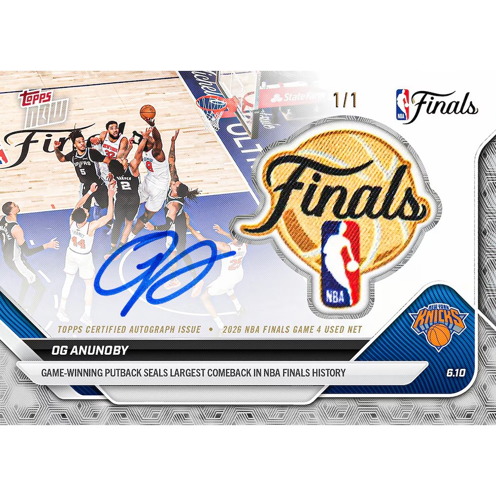 J23app's tweet photo. OG Anunoby Game Winner - 2025-26 NBA Topps NOW® - Card 336

Link -> https://t.co/W82knGiTCZ

LOOK FOR AUTOS &amp; AUTO-RELIC https://t.co/iryi1ikRsk