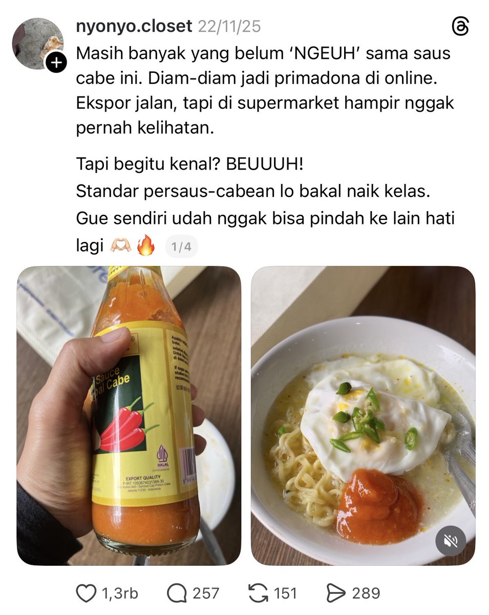 lalavyy's tweet photo. Saos terenak musti coba:               But, bentuk
      Rekomen threads                     dari saosnya🤤 https://t.co/49MGuQjpXn