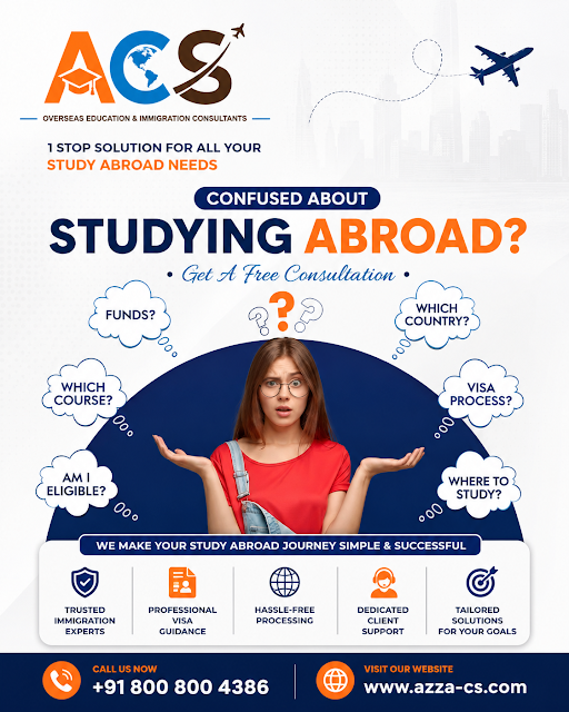 azzaconsultancy's tweet photo. ✈️ Dreaming of studying abroad but unsure where to begin? 🤔

🎓 Free Consultation
📚 Expert Course &amp; University Selection
🛂 Professional Visa Assistance
💼 Hassle-Free Processing

Your dream destination is just one conversation away!

📞8008004386🌐 https://t.co/LQUcSApdPv https://t.co/iaOJx9qDMB