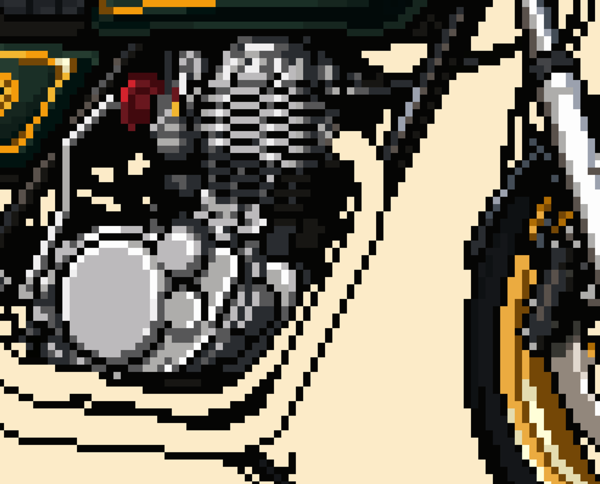 JuiceboxPixel's tweet photo. wip
なんのエンジンか判りますか？
#pixelart #ドット絵 https://t.co/s6K5kTtYOA