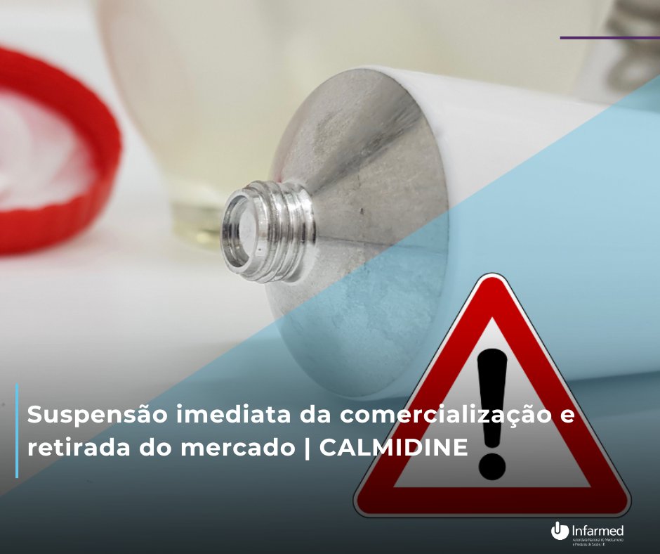 INFARMED_IP's tweet photo. Suspensão imediata da comercialização e retirada do mercado | CALMIDINE
Saiba mais: 🔗 https://t.co/p6PJnHVDHY
#infarmed #suspensaodecomercializacao #calmidine #retiradadomercado https://t.co/7G8TfbIuqk