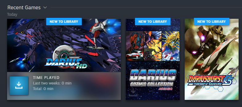 celover3's tweet photo. Very good deal on these three in the current danmaku fest sale. Darius Gaiden seems to be considered the best one, but I want to try out G-Darius first. https://t.co/S0XA9YtdQN