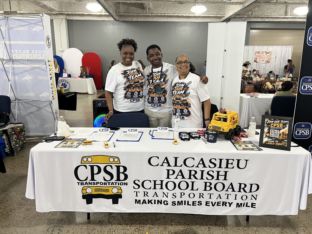 CPSBschools's tweet photo. Thank you to everyone who came out to our Job Fair yesterday! We love seeing the interest in becoming part of the CPSB family. If you were unable to join us, you can always view current openings at https://t.co/kcUChKx7LR. https://t.co/dv4cZaFSSb