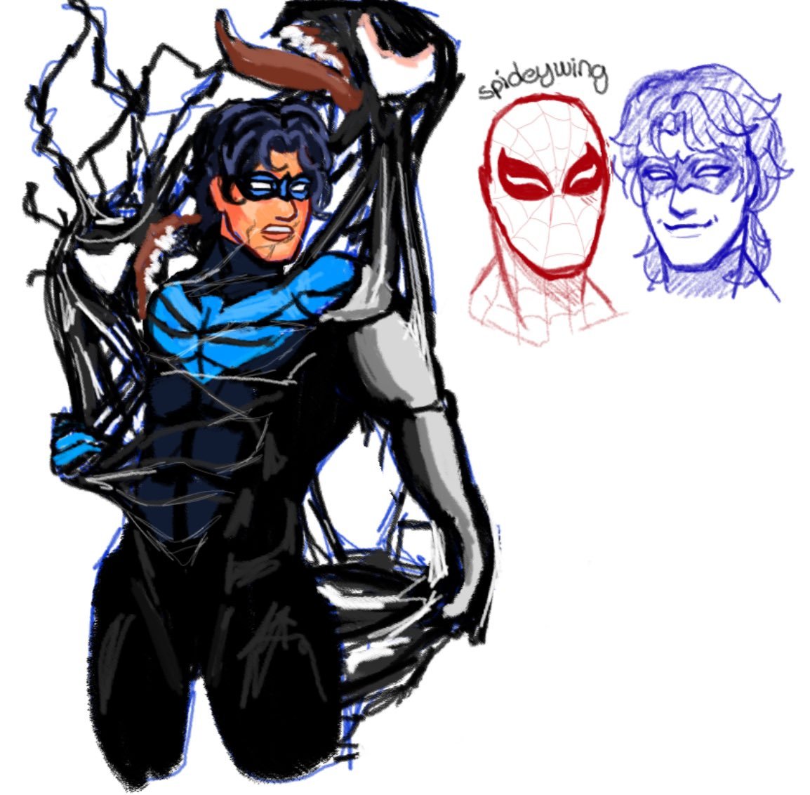 2kneuron's tweet photo. nightwing with symbiote + spideywing #nightwing #spideywing https://t.co/AdDEgdmEit