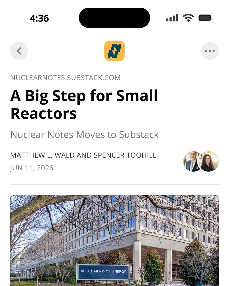 TheBTI's tweet photo. Antares Nuclear hit initial criticality on June 4 at Idaho National Lab. We explain what this means and why this matters in the first issue of Nuclear Notes on Substack.

You can subscribe for new issues every Thursday (link in comments): https://t.co/Lit2CLyhH3