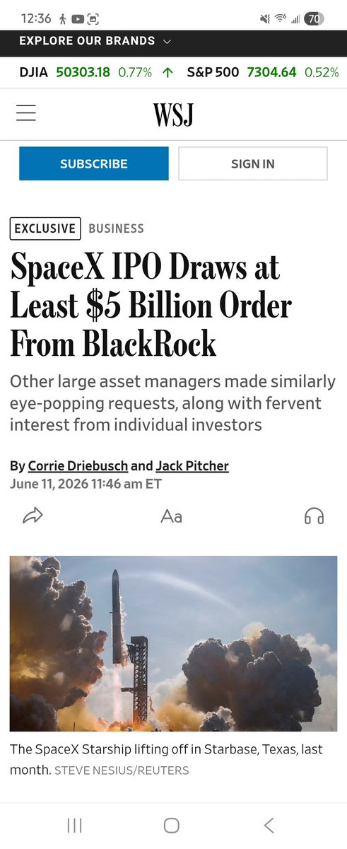TraderGirlQ's tweet photo. SpaceX IPO Is Tomorrow! https://t.co/51jU53iobs