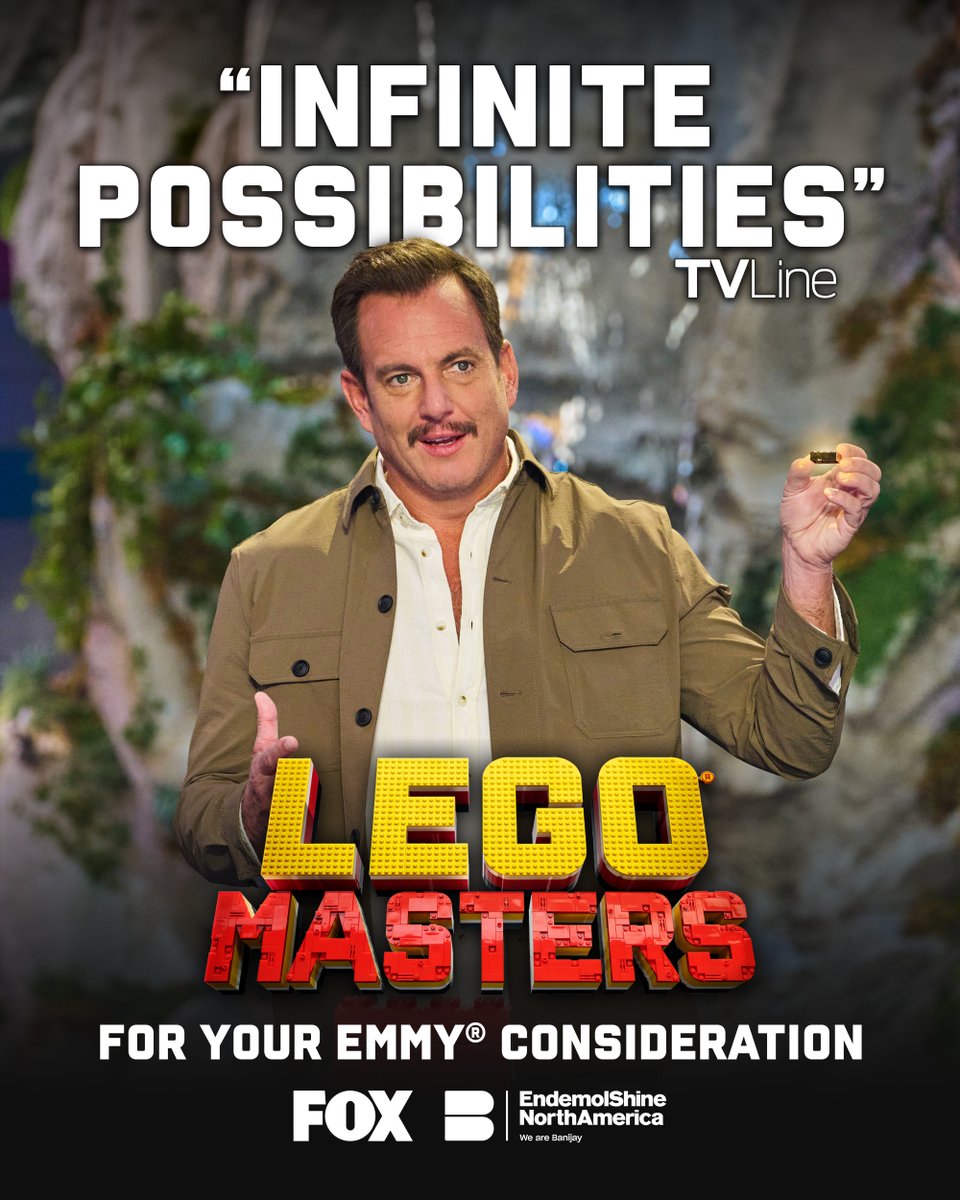 EndemolShineUS's tweet photo. Bringing infinite possibilities to life, it’s #LEGOMastersFOX for your 2026 #Emmy Consideration! ✨#ForYourEmmyConsideration https://t.co/7NHtHlTw1u