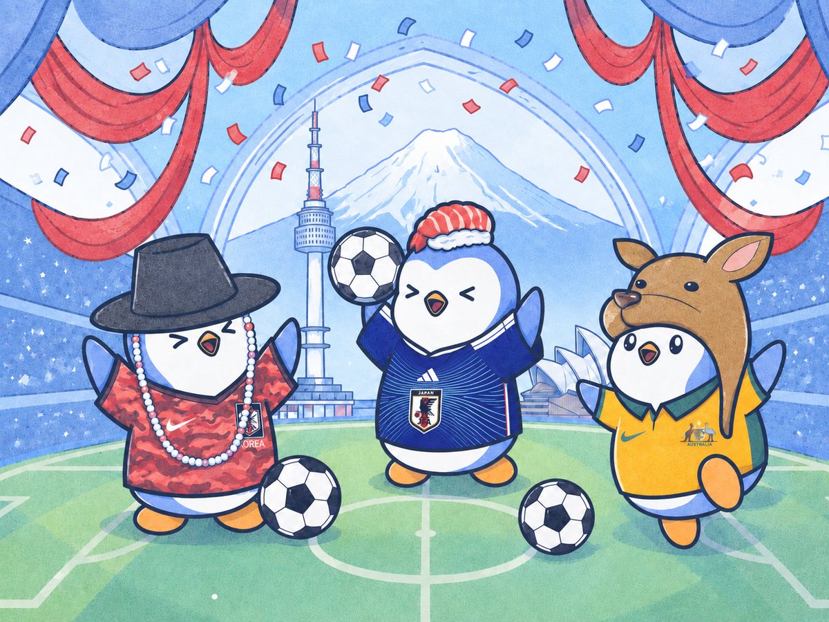 PenguAsia's tweet photo. Asia is showing up on the biggest world stage.

South Korea. Japan. Australia.

Three countries from our side of the world, all heading to the World Cup. https://t.co/Bs0GCKERmk