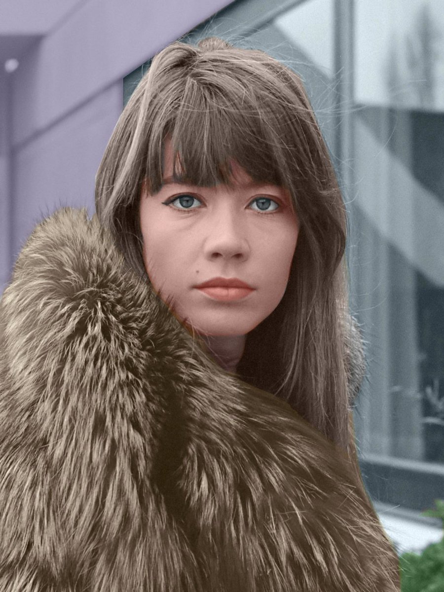 CeJour_Histoire's tweet photo. Françoise Hardy se trouvait trop grande, trop timide, pas assez jolie. Mick Jagger la déclarait femme idéale. Bob Dylan lui écrivait des poèmes. Elle n'y a jamais cru.

Octobre 1962. La France vote par référendum, et la télévision meuble la soirée électorale avec une inconnue de 18 ans et sa guitare. Elle chante un titre qu'elle a écrit elle-même, chose rarissime à l'époque : Tous les garçons et les filles.

Le pays entier se met à fredonner. Le disque s'écoulera à plus de deux millions d'exemplaires.

Dans le vacarme yéyé, sa mélancolie détonne. Pas de cris, pas de paillettes : une voix douce et des chansons tristes. C'est précisément ce qui traverse les frontières.

En 1964, Bob Dylan publie au dos d'un de ses albums un poème qui lui est dédié : pour Françoise Hardy, au bord de la Seine, l'ombre géante de Notre-Dame.

Elle, elle n'avait d'yeux que pour Jacques Dutronc, qu'elle finira par épouser.

Elle s'est éteinte il y a deux ans jour pour jour, le 11 juin 2024. Sa voix, elle, ne vieillit pas.

Vous l'écoutez encore ?