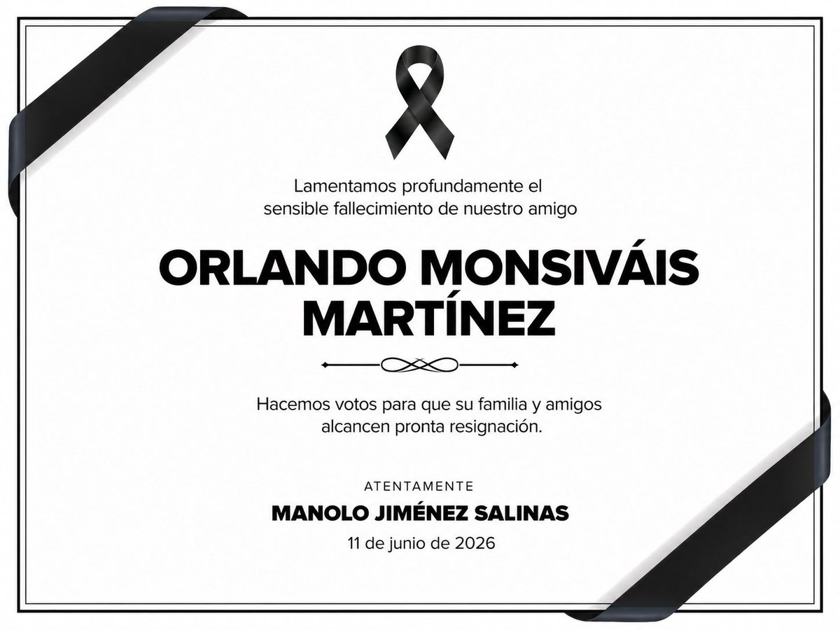 manolojim's tweet photo. Lamento profundamente el sensible fallecimiento de nuestro amigo, Orlando Monsiváis Martínez. Nuestro más sentido pésame para su familia y sus seres queridos. Descanse en paz. 🙏🏼 https://t.co/eg0bm79UtB
