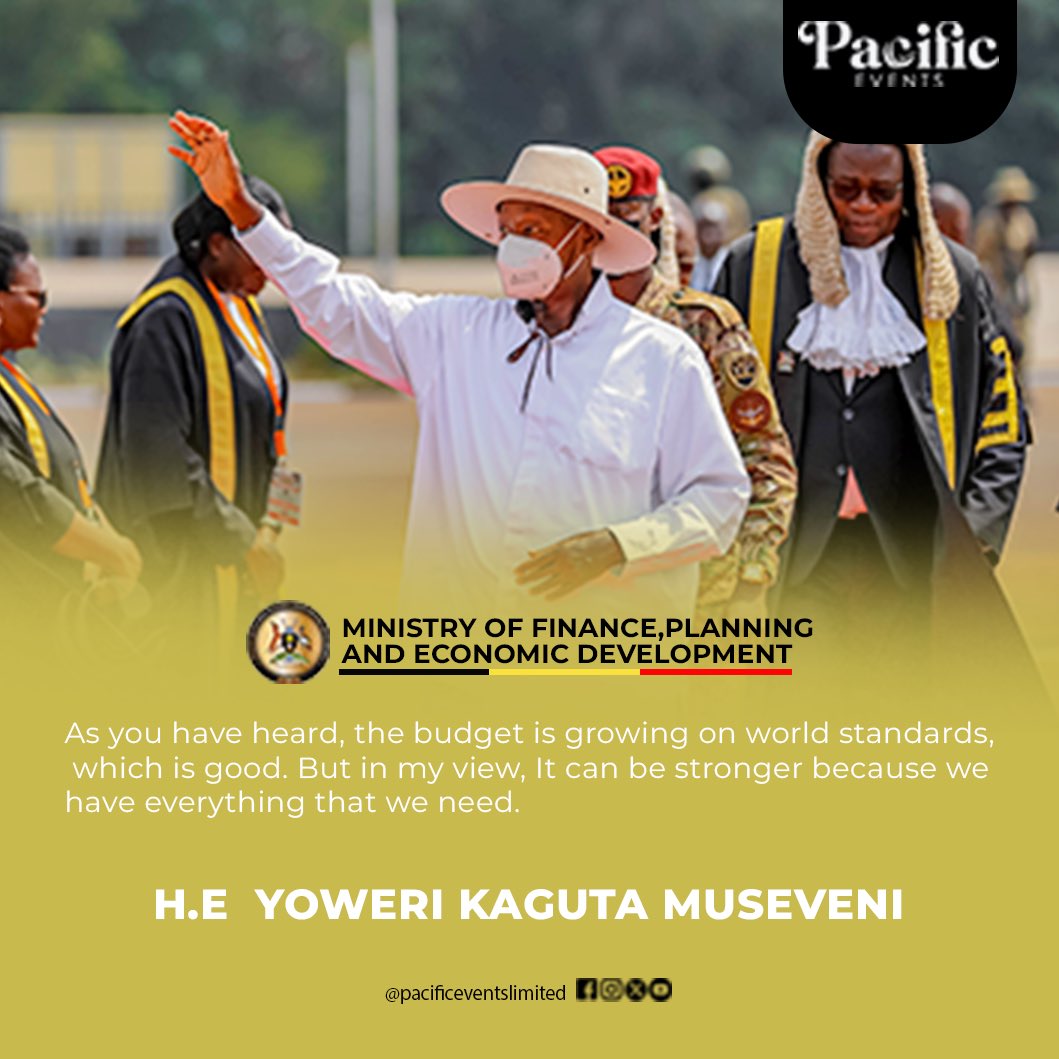 NorahKathryn's tweet photo. The President optimistic yet ambitious view that Uganda has the resources and potential to make its budget even stronger.
#OurBudget26 #PacificEvents https://t.co/5NHukhpUlr