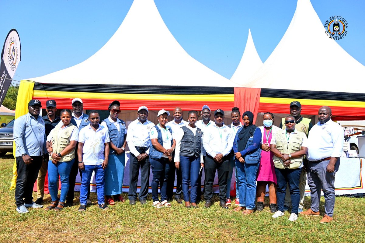 UgandaEC's tweet photo. Our Kampala Regional Office is participating in the #CBSPEWOSA Trade Show at Lubiri Grounds, where it is engaging members of the public on electoral matters and providing information on the Commission's mandate, services, and ongoing electoral activities.

Earlier today, the Commission team was led by Commissioner Dr. Simba Ssali Kayunga, the Commissioner in charge of Kampala Region, who visited and oversaw the Commission's participation in the exhibition.