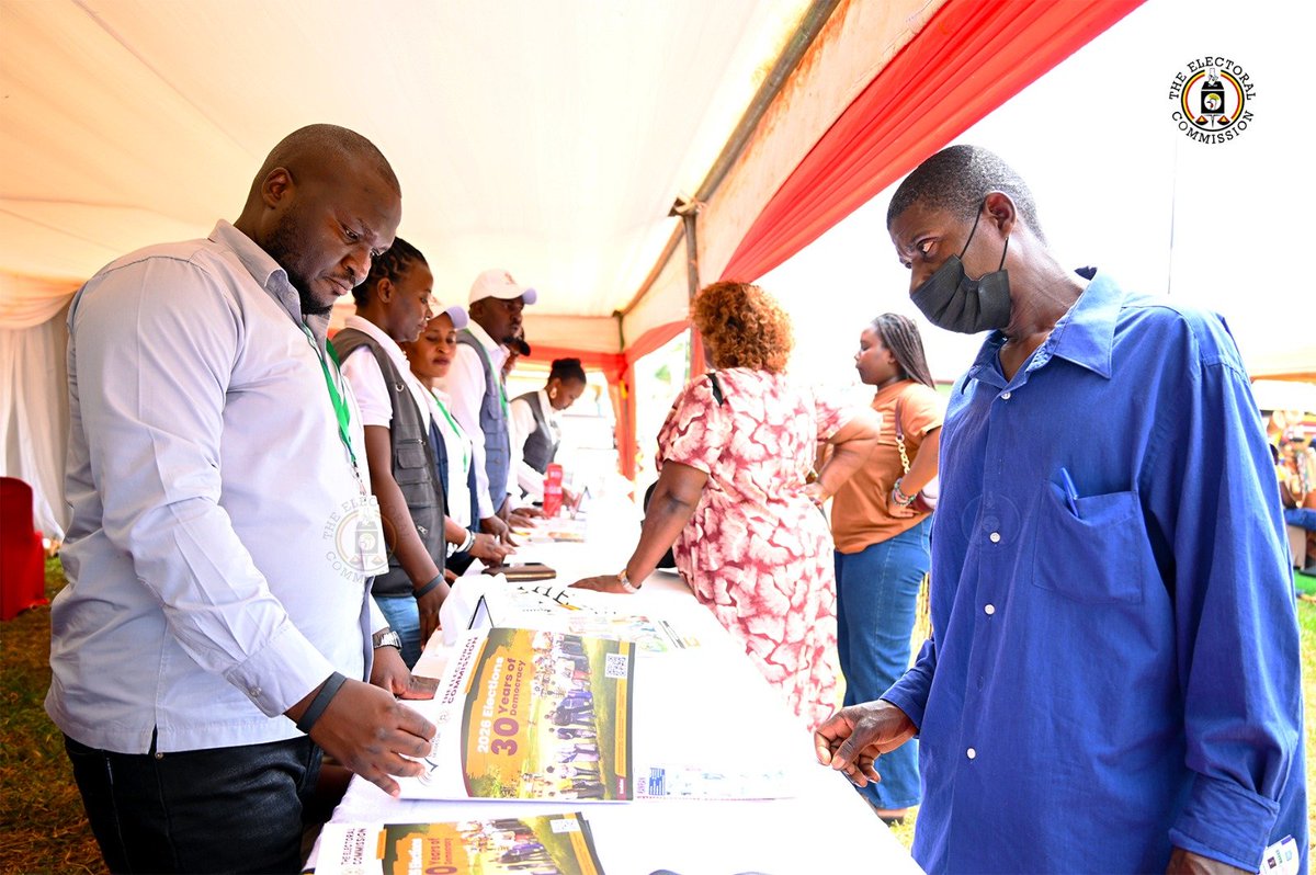 UgandaEC's tweet photo. Our Kampala Regional Office is participating in the #CBSPEWOSA Trade Show at Lubiri Grounds, where it is engaging members of the public on electoral matters and providing information on the Commission's mandate, services, and ongoing electoral activities.

Earlier today, the Commission team was led by Commissioner Dr. Simba Ssali Kayunga, the Commissioner in charge of Kampala Region, who visited and oversaw the Commission's participation in the exhibition.
