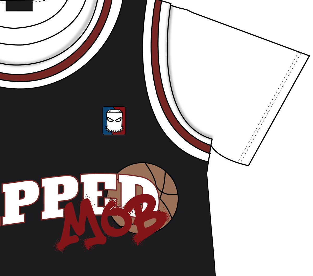 Wizgotinspired's tweet photo. Designed a clapped mob jersey 🪖 https://t.co/KhL9iBbeKq