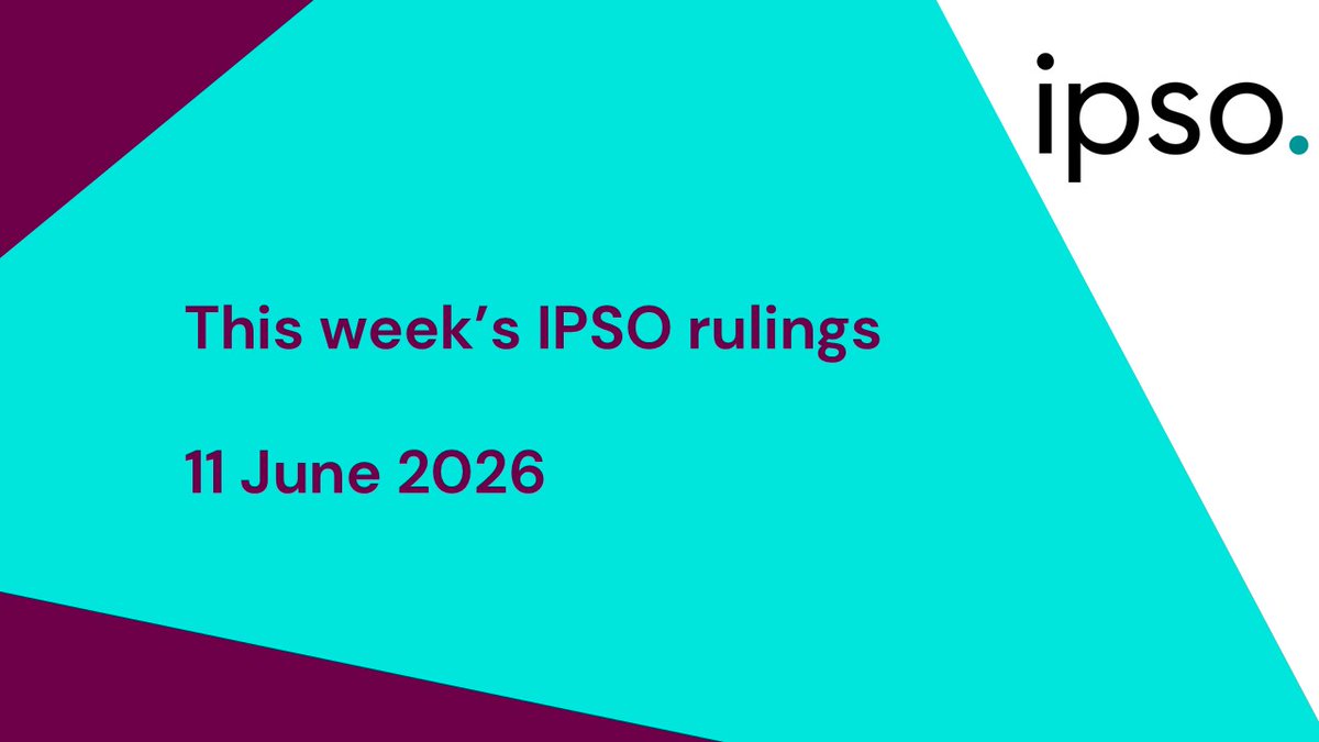 IpsoNews's tweet photo. IPSO’s latest rulings can be found at https://t.co/zam6TrCDgX https://t.co/9r0hWQ4tih