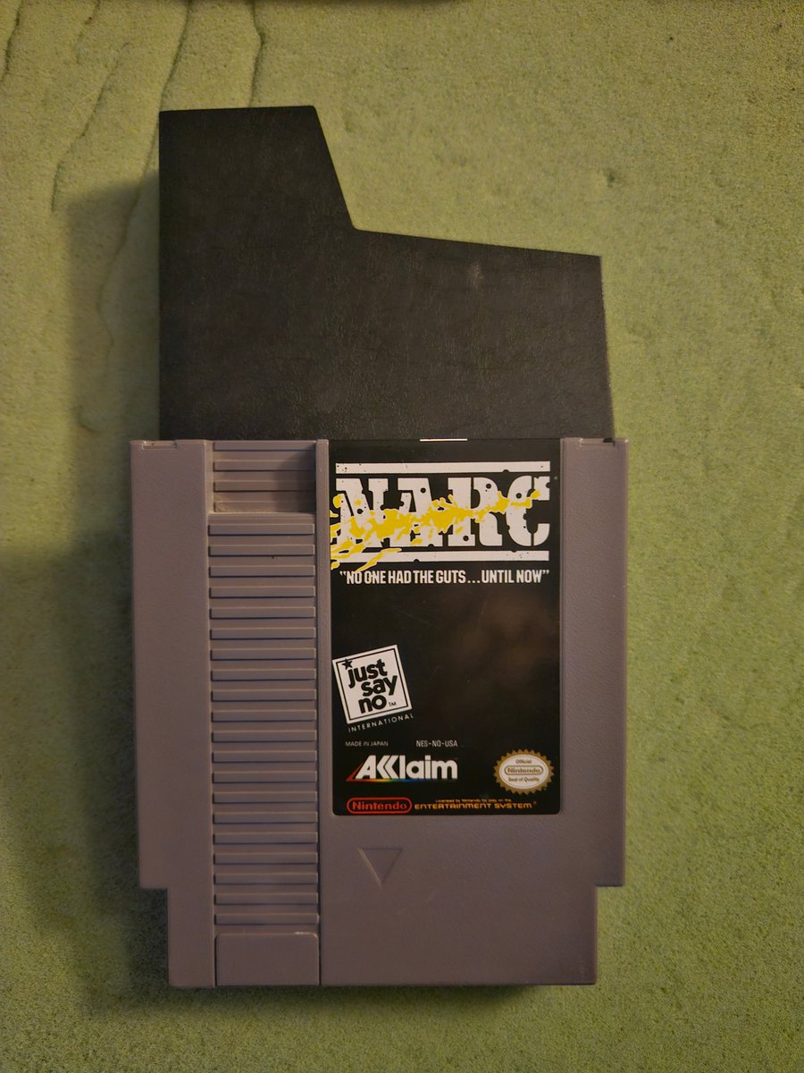 316Glock's tweet photo. Today in my Retro Collection, I'm showing off NARC for the NES. This game came out in 1990. You say no to drugs and shoot a bunch of drug dealers that all look the same. #NARC #NES #MyRetroCollection https://t.co/HersR9Q2nd