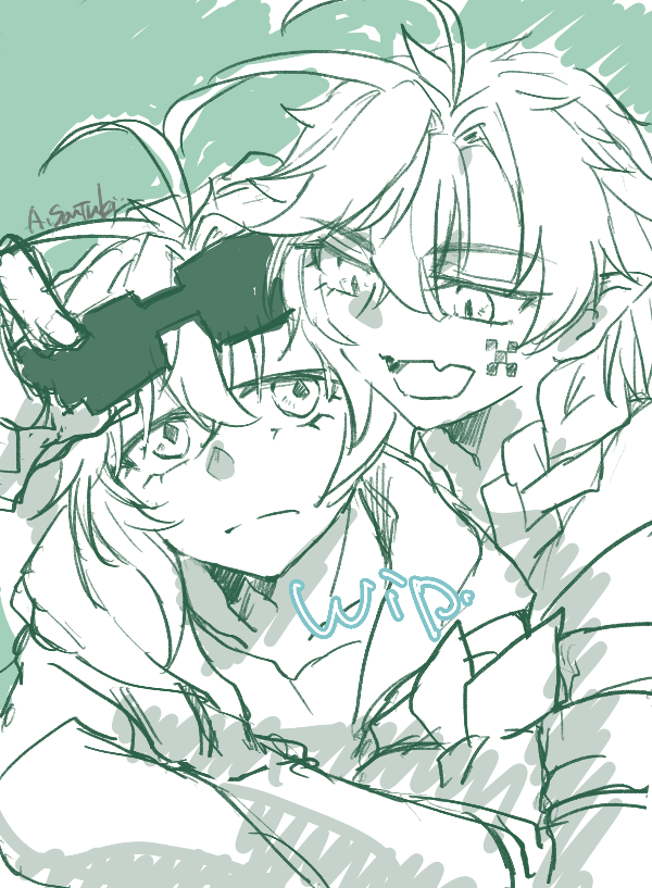 aois_yume's tweet photo. バカンスニチくん予約したのでとりあえず描かねばとなった。
引越し落ち着いたら仕上げる！！
🌳くんのサングラスは🕶️くんがかけてあげたと思ってる！！！
久々に擬🕶️くん描いた！！！！！ https://t.co/a2qTKRhORa