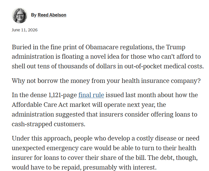 JesseFFerguson's tweet photo. 🚨🚨🚨The Trump administration is secretly setting it up so SICK PEOPLE HAVE TO TAKE OUT LOANS FROM THEIR INSURANCE COMPANIES in order to afford the rising costs of health care. https://t.co/Auic2WI4Uy