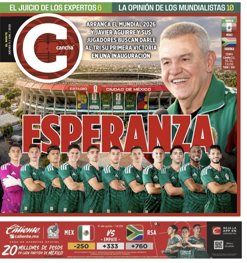 RMorenoCANCHA's tweet photo. La #Portada 

Así amaneció CANCHA @elnorte 

#EnModoTri 👇👇👇 https://t.co/aQb6zUsN9L