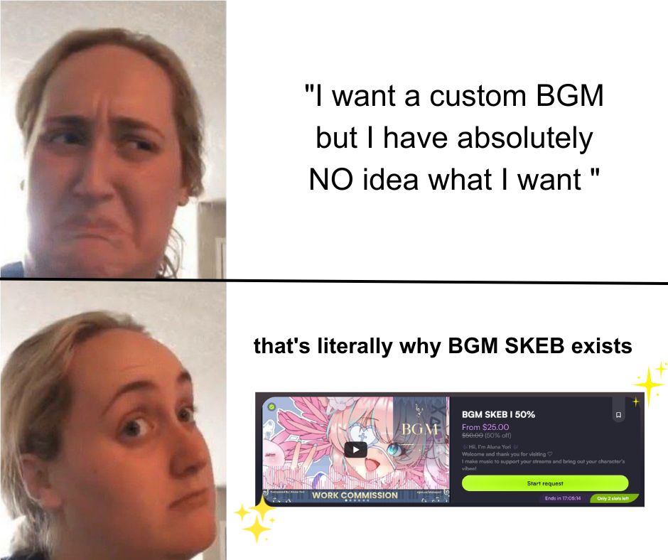 musicbyaluna's tweet photo. 𝗡𝗢 𝗠𝗨𝗦𝗜𝗖 𝗖𝗢𝗡𝗖𝗘𝗣𝗧?? 𝗡𝗢 𝗣𝗥𝗢𝗕𝗟𝗘𝗠!

that's literally what my ✨BGM SKEB✨ is for

just send me your OC &amp; vibes then i'll turn it into a BGM made just for youuu!!

starting at $25 (50% OFF)

try it nowww 🔥
#VGenComm #VGenArtist #moots https://t.co/EZWdi07RYa
