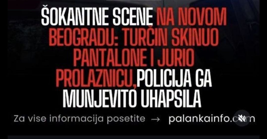 Ortodox_Serb's tweet photo. 🚨 Турчин скинуо панталоне и гаће па јурио жену на НБГ....

Откуд Турчин на НБГ?

 Радни на грађевини на пројекту ЕКСПО, смештен је на Лединама!

Ко га је довео?

 Па СНС мафија на челу са Вучићем.

Ко му је издао радну дозволу?

 МУП, директно преко Веселина Милића (писали смо вам о томе).

Шта је план? 

Ситним душама да зараде од опраног новца за литијум и јадарит градећи глупости, за градњу доводе мигранте. Глобалистима је план замена становништва!

Ко брине за нападнуту жену и колико ће још жена, деце и људи бити нападнути? 

Из система нико, они раде за западне глобалисте. Видите како је у њиховим земљама благостање, вечерас посебно у Ирској...