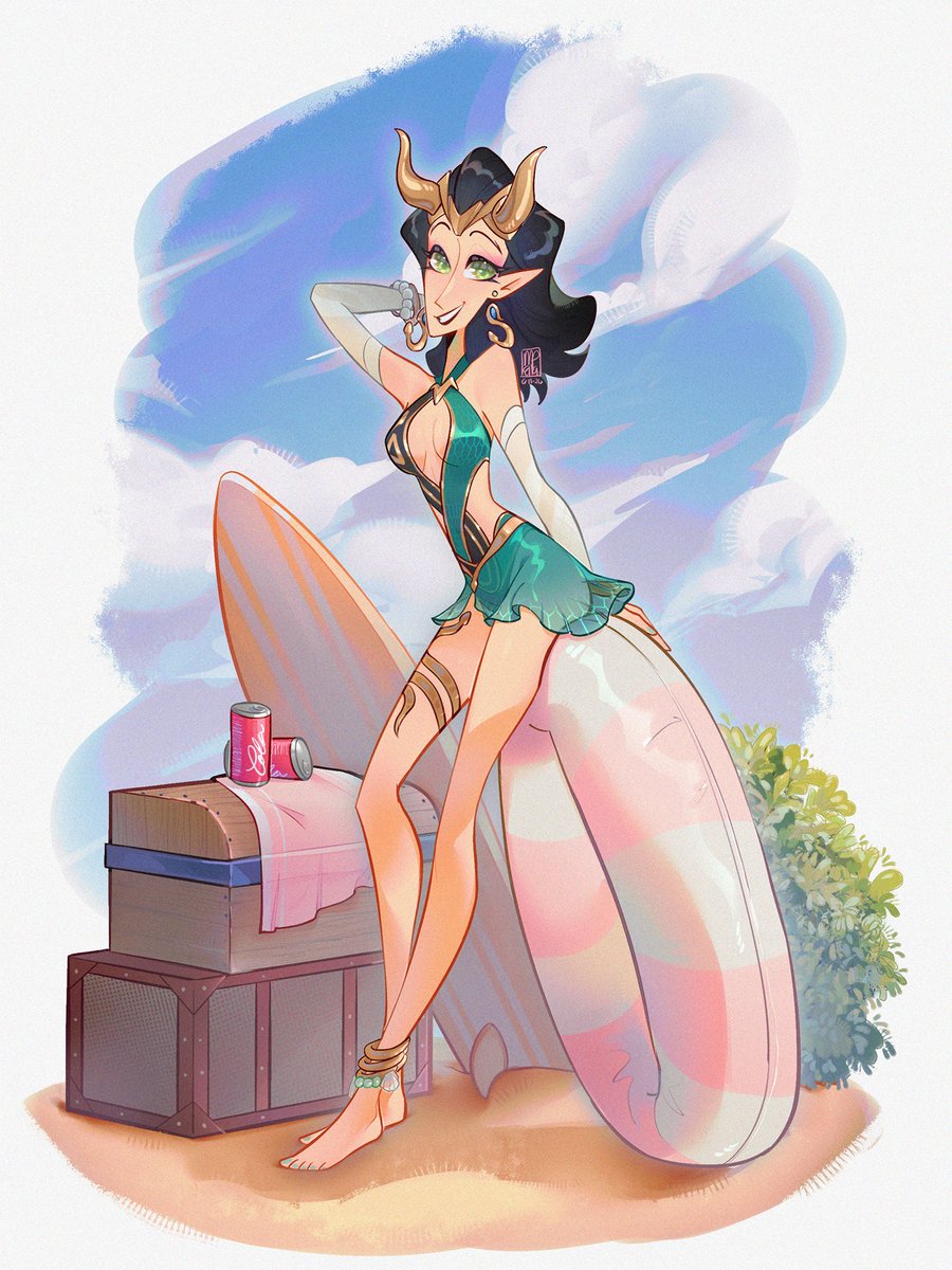 ella_marienev's tweet photo. A snake at the beach #MarvelRivals #loki https://t.co/GeTXaK2iSC