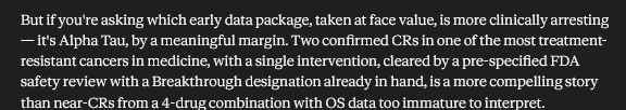 TechandEnergy's tweet photo. Claude:

tl;dr -  $DRTS  has more impressive data in GBM than $IBRX (source: GPT and Claude) https://t.co/ZLuddVZYnl