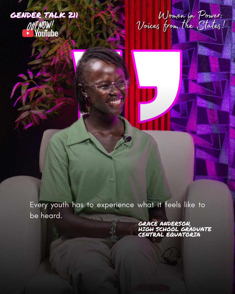 GenderTalk211's tweet photo. Grace and Nancy said it clearly: listen to young people, keep girls in school, and give them the tools to build the future they already believe in.

Watch here: https://t.co/AeTm4Fvf02

#SSOX #WomenInPower #VoicesFromTheStates
 @NPA_CrisisResp 
@CIGPJ1 
@ROGSSD 
@MarkazAlSalam https://t.co/prXMegvjm5