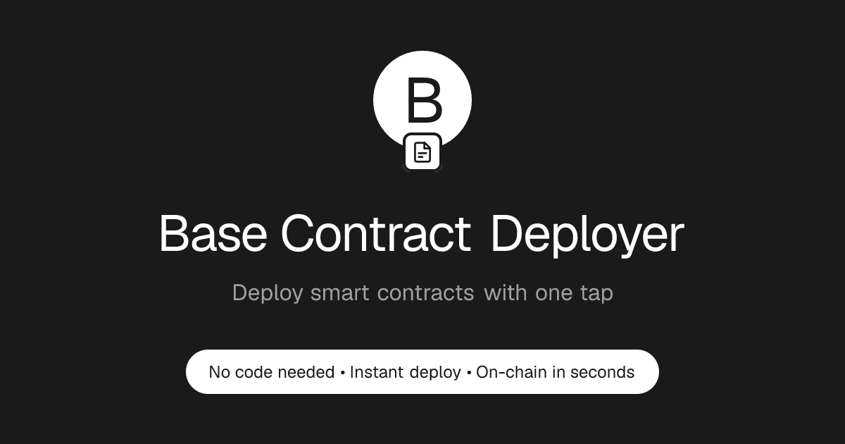 Pradeeppilot2k5's tweet photo. whoever needs to position yourself on base or just do dApp interaction and increase your base score can use this tool

Base one tap deployer ( search in base app )

OR

https://t.co/13CEdwEmhd (copy this link and paste in the search bar) https://t.co/Qp3d8PMg0b