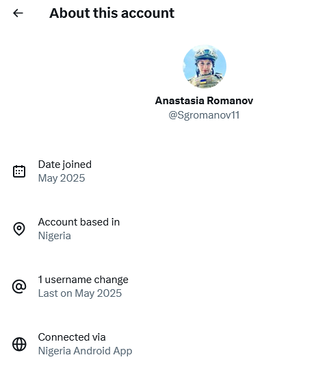 CoolEvvie's tweet photo. Happy Thursday, #Fellas!

Today we chase away fake Anastasias! Please treat these scammers with undying NAFO love!

https://t.co/sHUZhekV0u
https://t.co/w61EU7eubO
https://t.co/dIicpM3O1l
https://t.co/gqccMRbqzR

All above accnts based in Nigeria.
Please R&amp;B 🙏 https://t.co/JfmbCdi831