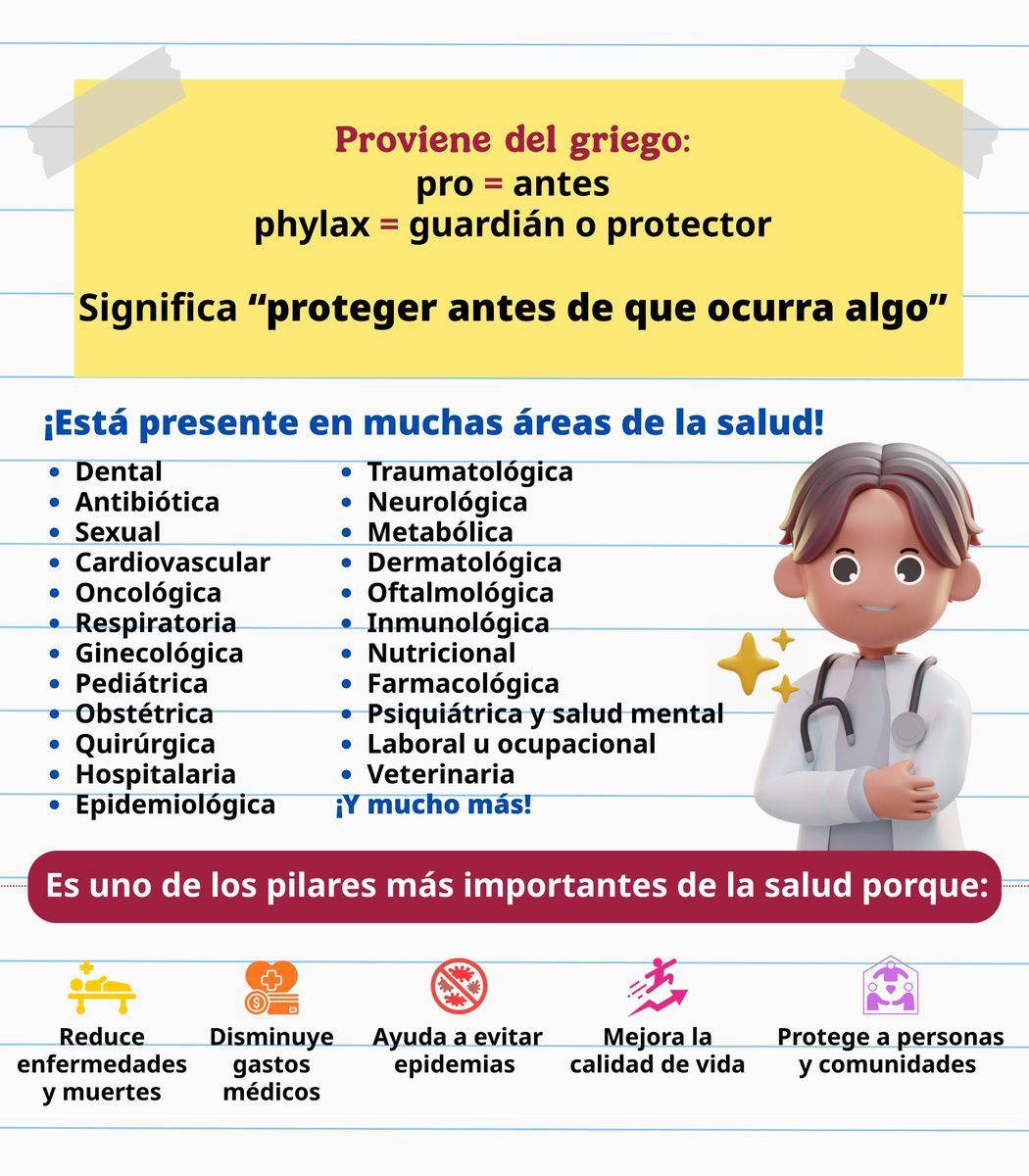 IsssteOaxaca_'s tweet photo. 😉 La #profilaxis ayuda a detectar riesgos, prevenir complicaciones y construir comunidades más sanas, protegidas e informadas. Porque cuidarte hoy también es pensar en tu bienestar del mañana. 💙 #MiISSSTEApuntes 📚 https://t.co/yd8v3ttnoD