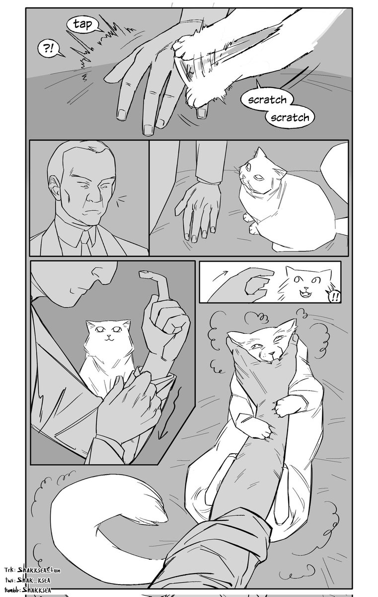 Shak_ksta's tweet photo. It's done! 
I wanted to create an OC cat for Rudy... And now he has a cat named Alfred. Meow 
#monster #monsteranime #HeinrichLunge #RudiGillen https://t.co/CEBAWnlVQ4
