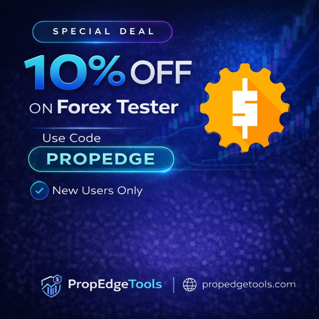 propedgetools's tweet photo. Get 10% OFF Forex Tester with code PROPEDGE 📈
Perfect for backtesting, strategy development, and improving your trading skills before risking real capital.
More trading deals & discounts:
https://t.co/DM0W8MvpEq
#backtesting #tradingtools #forextester https://t.co/2IAN5KvJvL