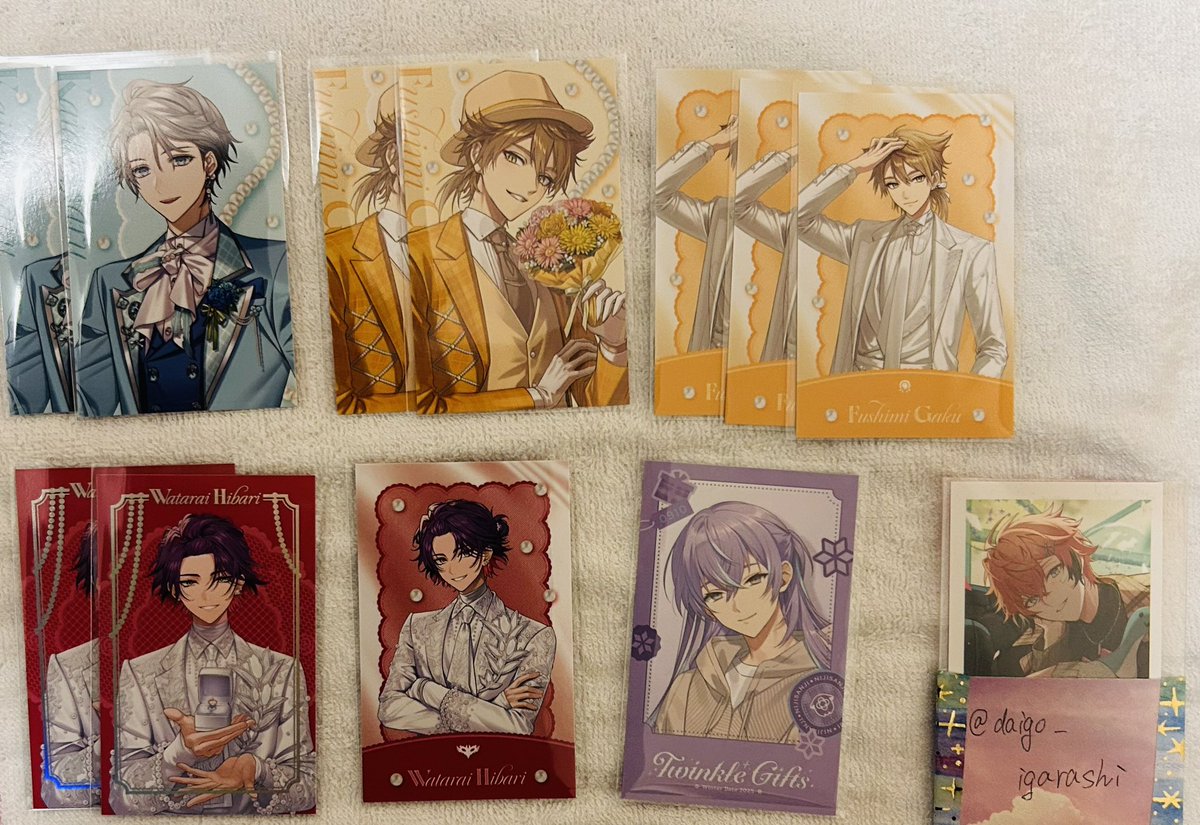 st____mi's tweet photo. 【交換】
にじさんじ Luminous Marriage Twinkle Giftsチェキ風カード 特典

条件合う方いらしたらお声掛けください。なるべく同種、纏めての方優先させていただきます。
違う募集も出してますのでよければ確認お願いいたします。(ツリー)
リプか鍵垢@daigo_igarashi に申請お願いいたします。 https://t.co/gKixunVAEM