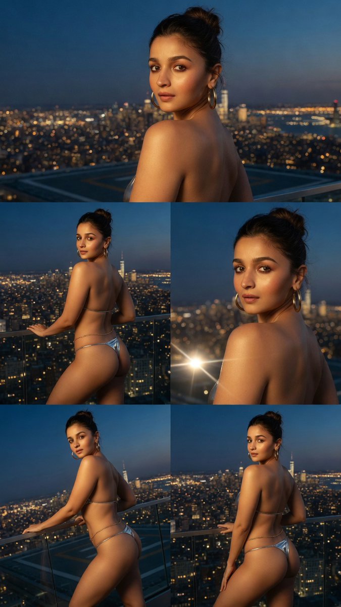 GraaceGirdha's tweet photo. "Alia Bhatt serving pure fire on the rooftop 🔥🌃 Night vibes got me speechless... who else can't stop staring? 😈" #AliaBhatt #AliaBhattHot #BikiniModel #RooftopVibes #SilverBikini #IndianBeauty #NightVibes #HotGirlSummer #ViralReel #Trending #FYP #Bollywood https://t.co/9Jr2OJRUuF