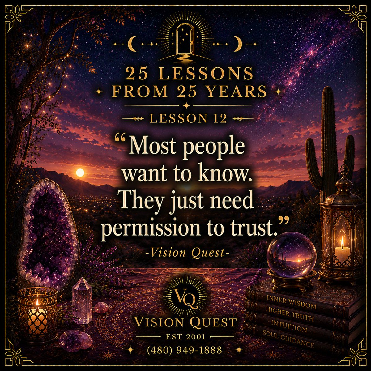 VisionQuestBook's tweet photo. Many people already know what they feel or sense. Lesson 12 is about giving yourself permission to trust what you've been quietly aware of all along. ✨ https://t.co/NJpqATRTml