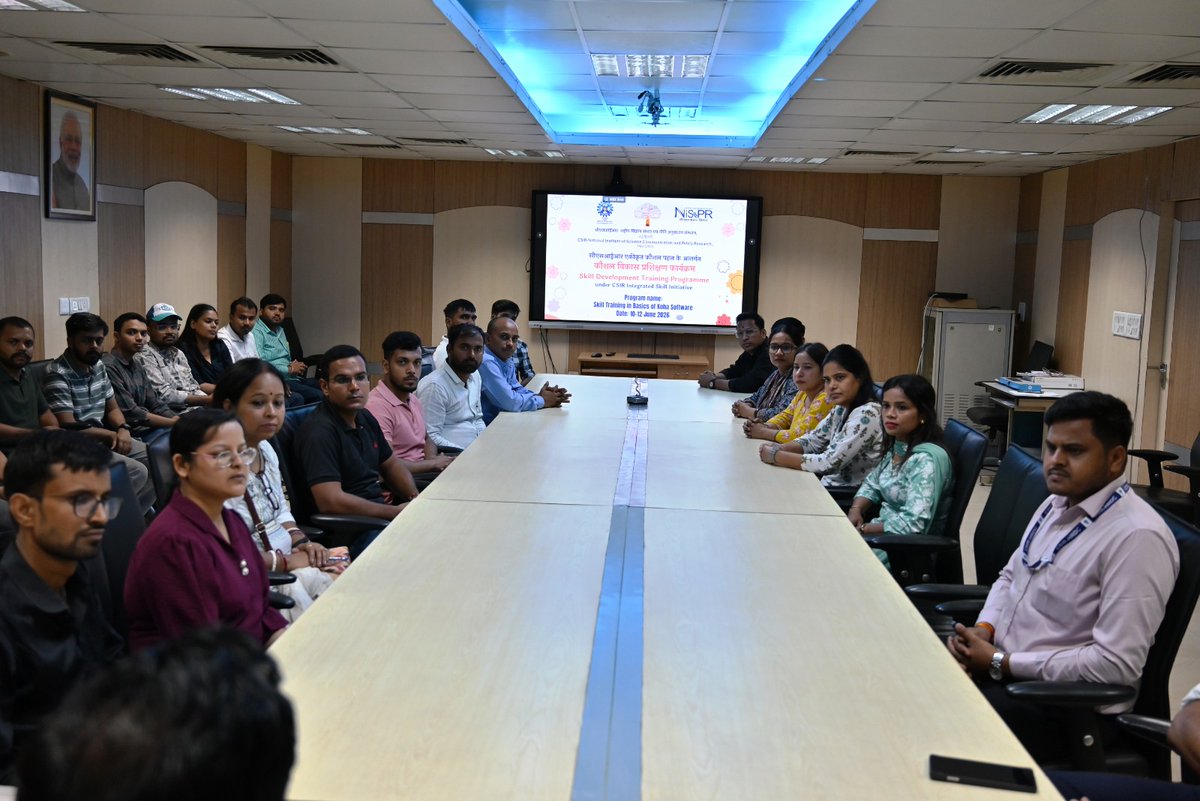 CSIR_NIScPR's tweet photo. Empowering library professionals through open-source innovation!

CSIR Skill Training in Basics of Koha Software, being conducted at CSIR-NIScPR, New Delhi, commenced on 10 June 2026 and will continue till 12 June 2026. The three-day programme is providing participants with hands-on training in Koha installation, administration, cataloguing, circulation management and report generation.
Bringing together library professionals, researchers, students and IT practitioners, the training aims to strengthen capacities in modern library automation and information management.

@DrJitendraSingh @CSIR_IND @CsirSkill @GVRayasam @CSIR_HRDC @TikamSRana1 @TikamSRana1 @meetalibharti

#SciComm #ScienceCommunication #LibraryScience #AIForLibraries #DigitalLibraries #LibraryAutomation    #ViksitBharat2047