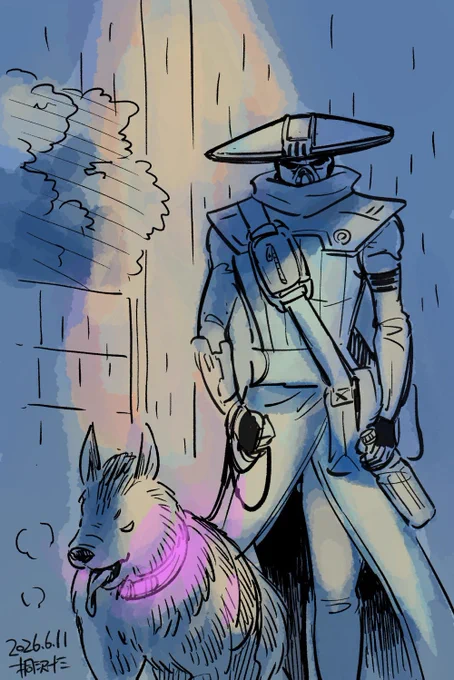 雨の日もお散歩に行きたがる