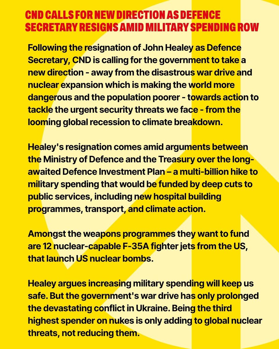 CNDuk's tweet photo. Amongst the weapons programmes that the MoD want to fund with the DIP is for 12 nuclear-capable F-35A that launch US nuclear bombs. Britain is already the world's third highest spender on nuclear weapons... https://t.co/adMrG4QDu3