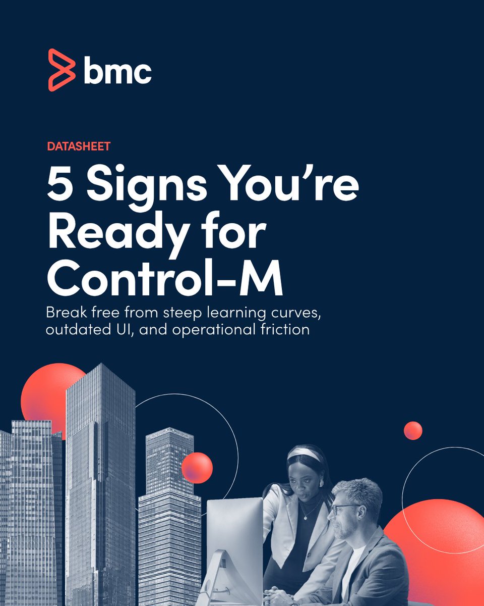 BMCSoftware's tweet photo. Scaling shouldn't mean rebuilding from scratch.

But static, server-bound schedulers crack the moment you go hybrid. Control-M scales across cloud, container, and on-prem—no re-architecting your stack.

There's a reason this one makes the list of 5 > https://t.co/QLaP9kt8mc https://t.co/BKiTwH7zQ7