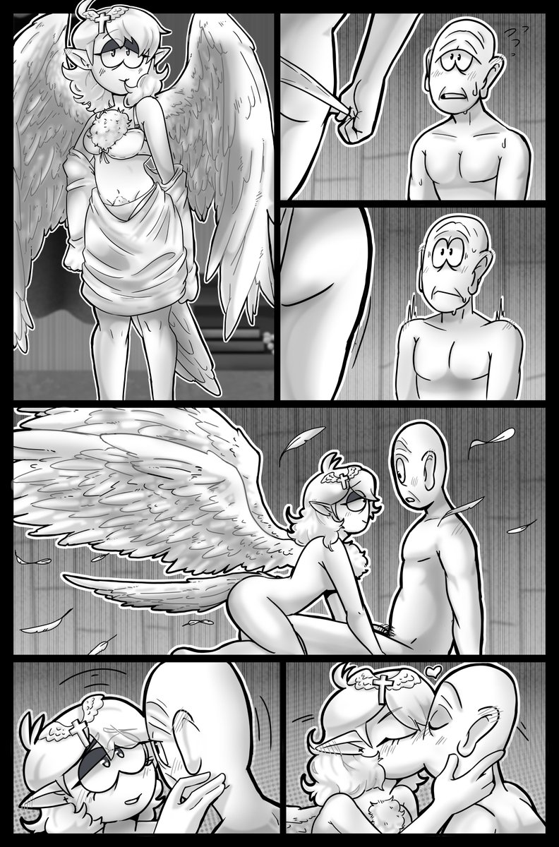 d_rolplay's tweet photo. C🍈mmissi🍈n  I did for a wonderful angel!! 💖

First time making a comic in black and white 🤍🖤🩶

Father Gregor is having a special night~ https://t.co/nmvEpSaIlZ