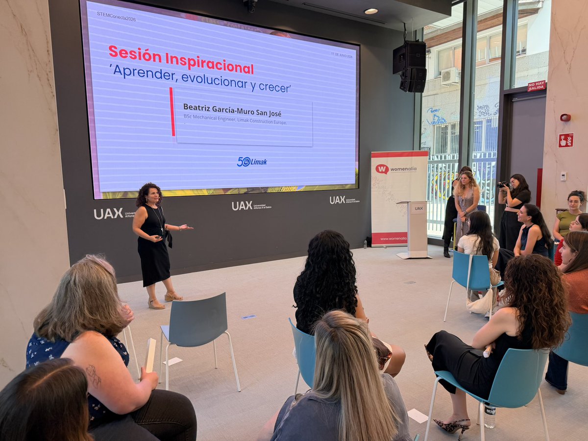 womenalia's tweet photo. @uaxuniversidad @educaciongob @iberdrola Escuchamos a Beatriz García-Muro San José , de Limak #STEMconecta https://t.co/CCzsMpXt7p