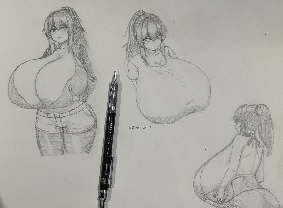 blake_yee's tweet photo. Blake-chan for today’s sketch, think this might be the first time I drew her with trad https://t.co/2edjPG4vJy