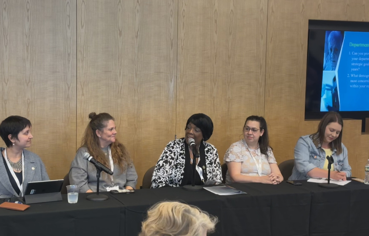 NYCAgingCommr's tweet photo. Yesterday, Commissioner Dr. Lisa Scott-McKenzie participated in the 14th Annual IAC Conference, joining other leaders and advocates to discuss support, caregiving, and future planning for aging adults with intellectual and developmental disabilities. 💜🤝 #NYCAging https://t.co/qMLVwbYw9b