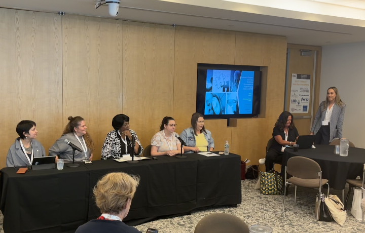 NYCAgingCommr's tweet photo. Yesterday, Commissioner Dr. Lisa Scott-McKenzie participated in the 14th Annual IAC Conference, joining other leaders and advocates to discuss support, caregiving, and future planning for aging adults with intellectual and developmental disabilities. 💜🤝 #NYCAging https://t.co/qMLVwbYw9b
